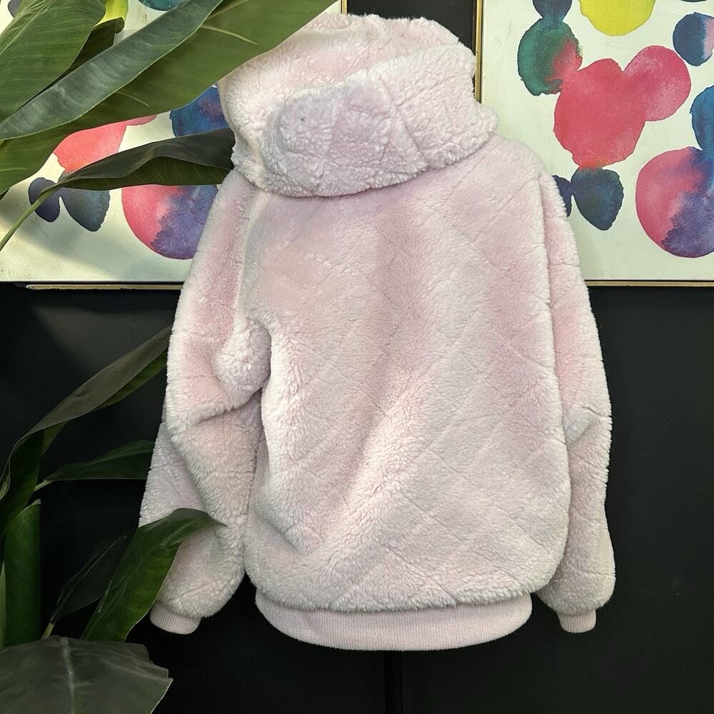 Pink Forever 21 fluffy faux fur zip-up hoodie #fairycore #pastel - Picture 4 of 6